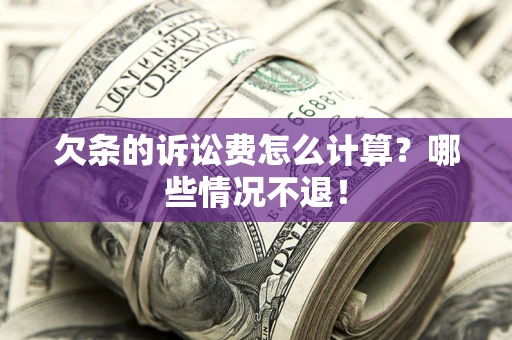 济南欠条的诉讼费怎么计算？哪些情况不退！
