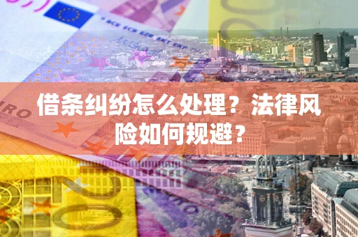 济南借条纠纷怎么处理？法律风险如何规避？