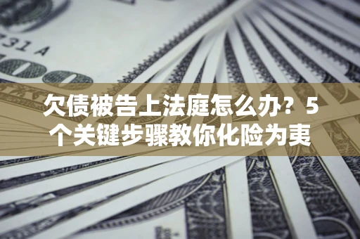 济南欠债被告上法庭怎么办？5个关键步骤教你化险为夷