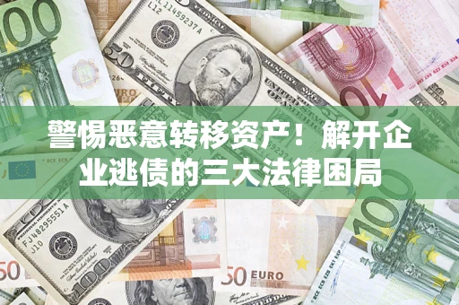 济南警惕恶意转移资产！解开企业逃债的三大法律困局